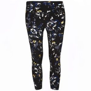 New SWEATY BETTY Power Workout Crop Pocket Leggings in Blue Floral Flow Print XS